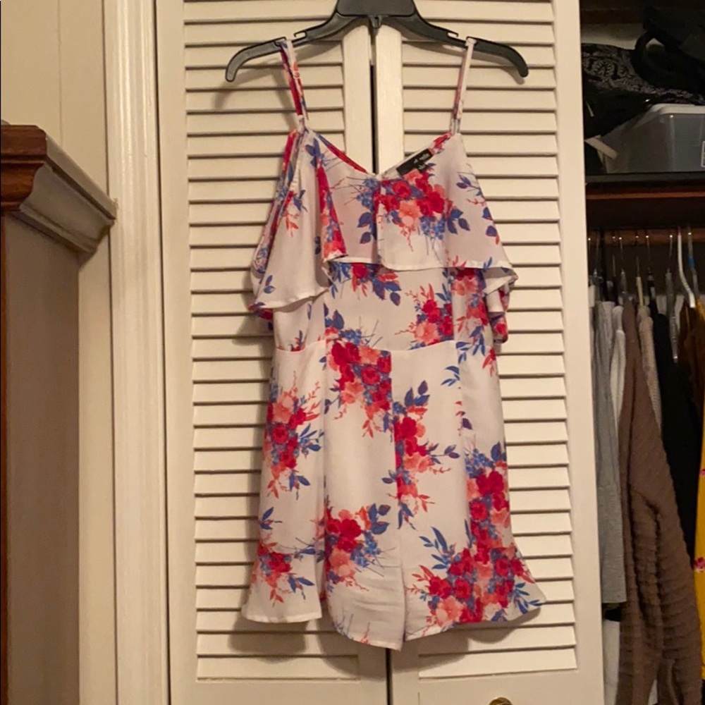 White Flower Romper